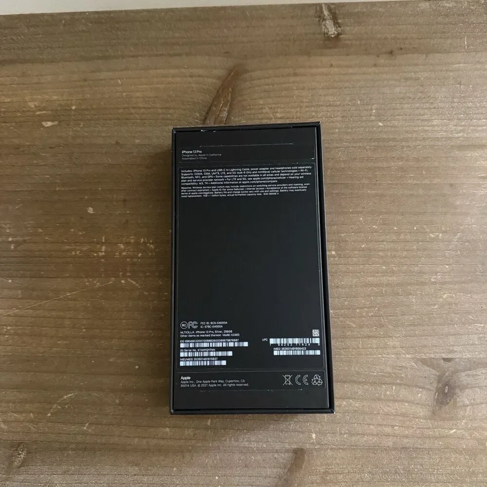 BOX ONLY Apple iPhone 13 Pro Silver 256GB